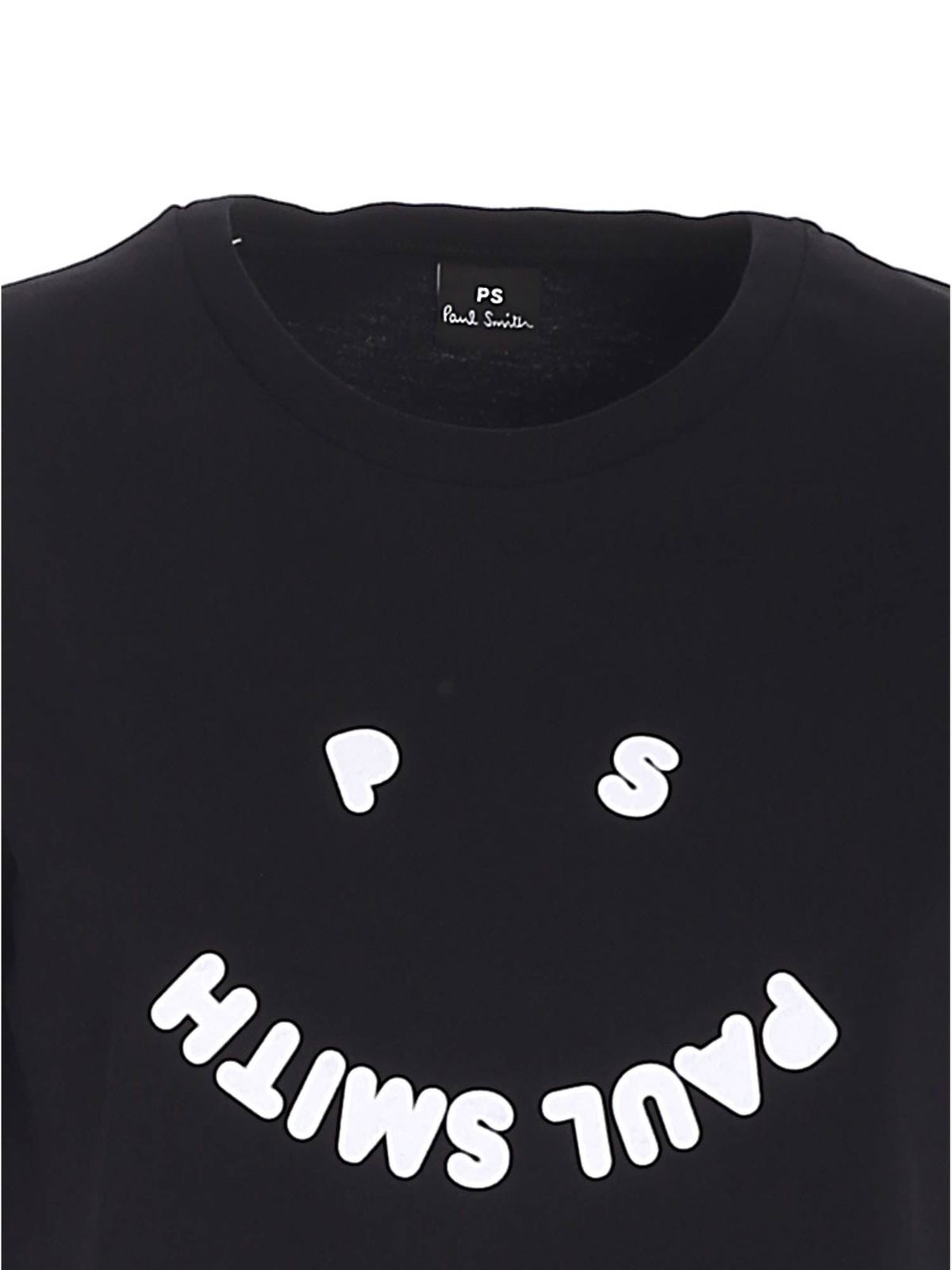 Velvet logo T-shirt in black W2RG799FP245379 (PS Paul Smith / Tシャツ・カットソー ) | PS Paul Smith (ピーエス ポール・スミス)(2)