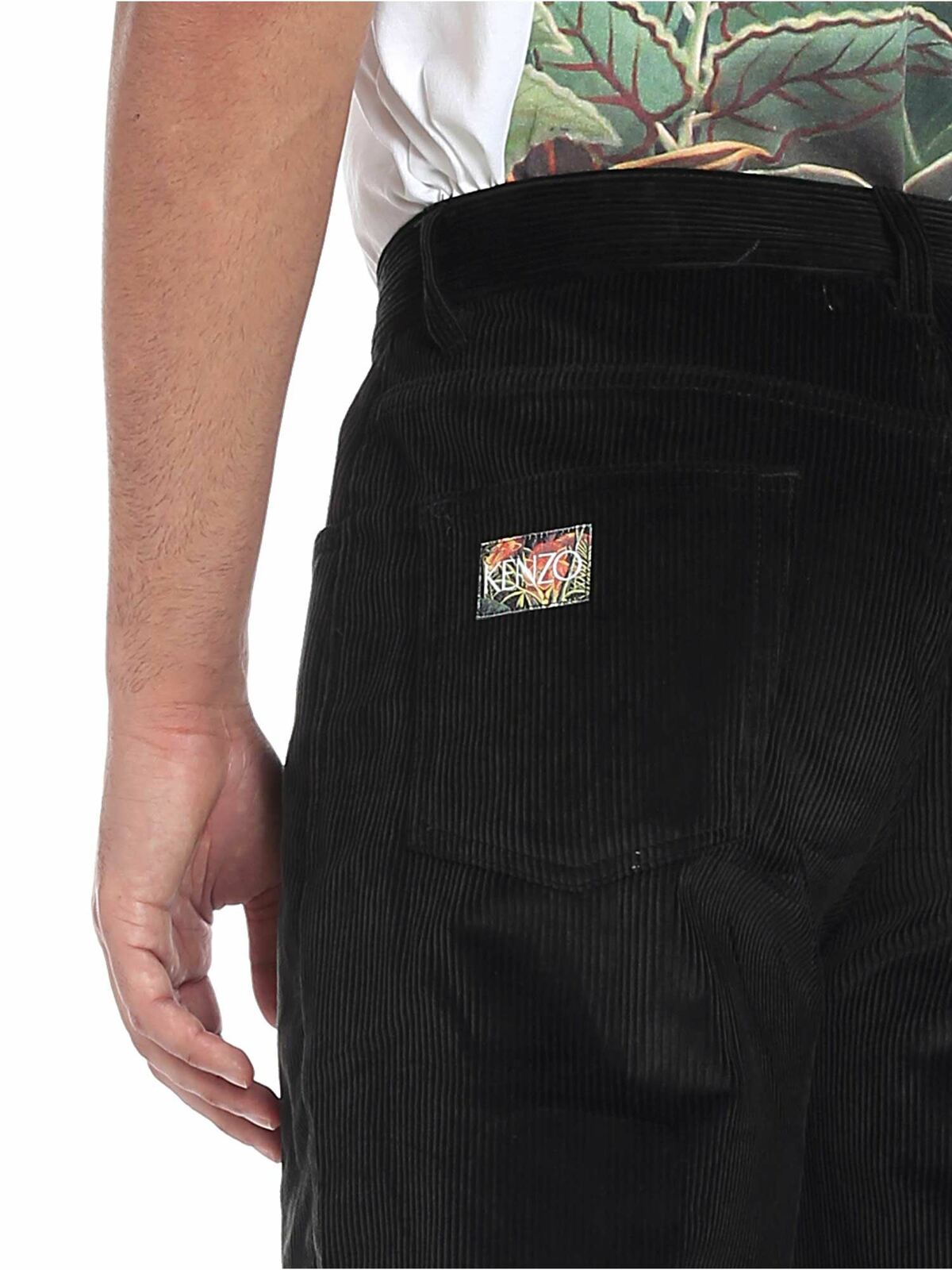 Green corduroy 5-pocket trousers 5PA3121MF53 (KENZO / パンツ ) | KENZO (ケンゾー)(3)