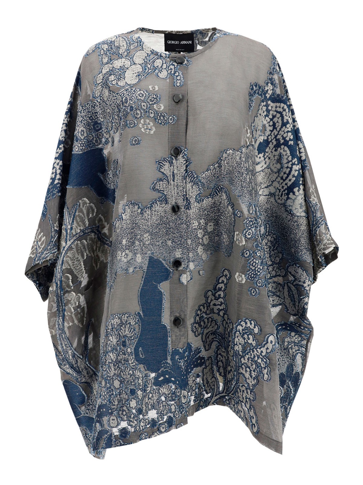 Cotton jacquard poncho 1SHGG0KXT029QF8MN (GIORGIO ARMANI / コート・ダウン ) | GIORGIO ARMANI (ジョルジオ アルマーニ)