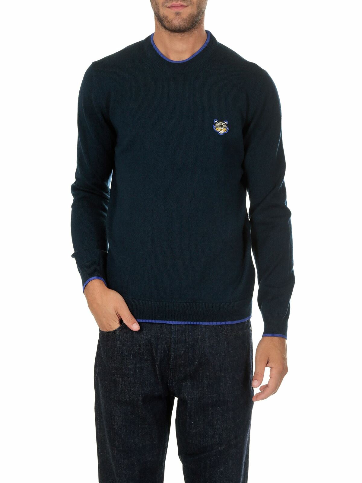 Blue Tiger logo pullover 5PU2023AB76AW18 (KENZO / ニット・セーター・カーディガン ) | KENZO (ケンゾー)