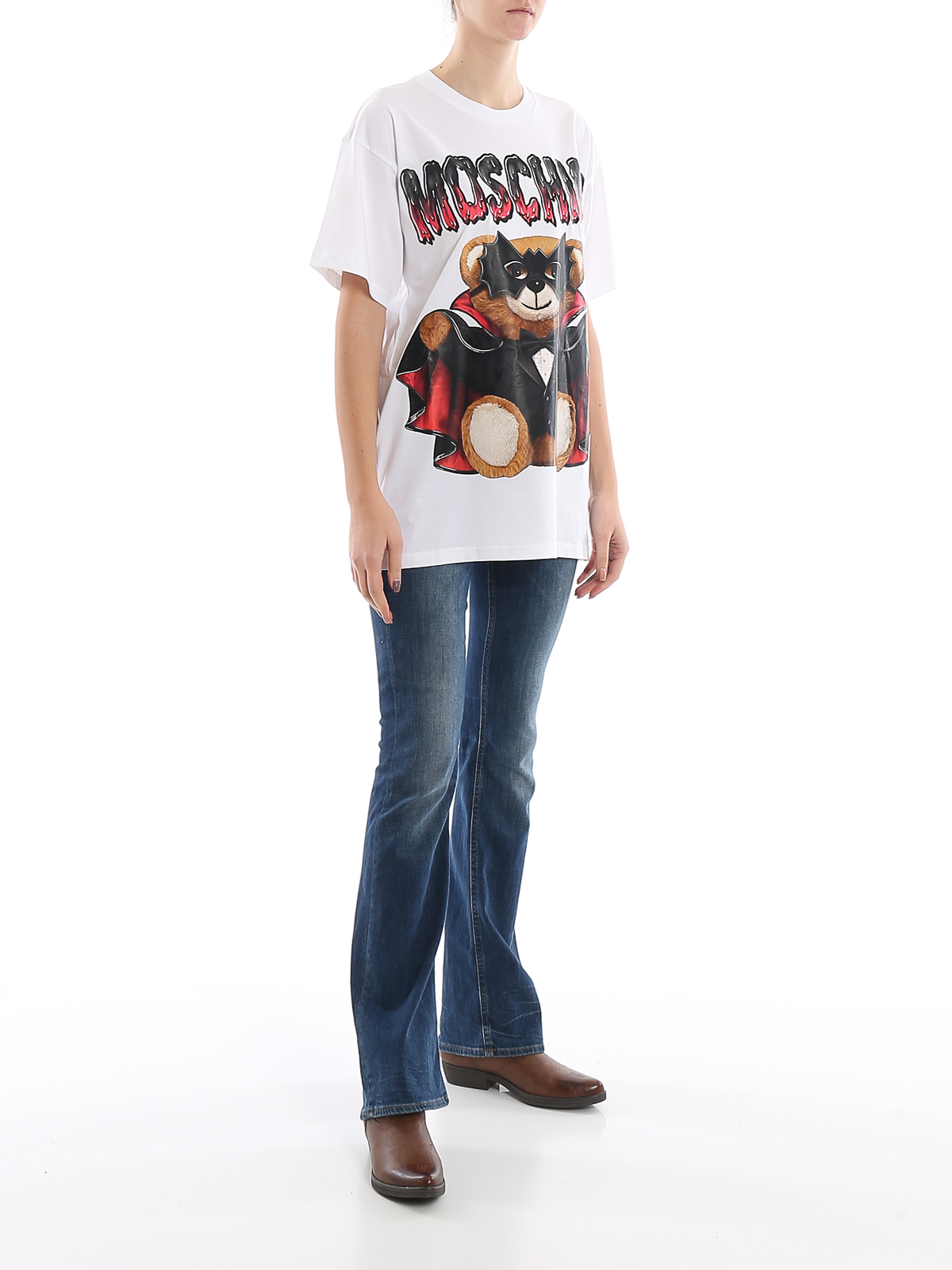 Bat Teddy printed oversized T-shirt 71105401001 (MOSCHINO / Tシャツ・カットソー ) | MOSCHINO (モスキーノ)(1)
