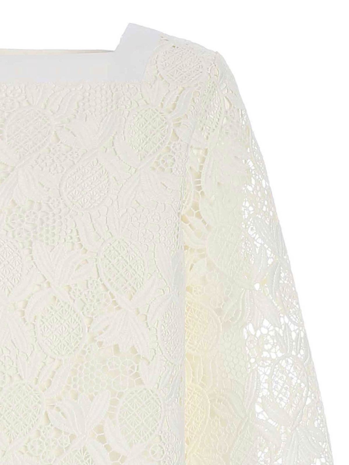 Lace blouse in ivory color CHS21SHT50037114 (See By Chloé / シャツ・ブラウス ) | See By Chloé (シーバイクロエ)(2)