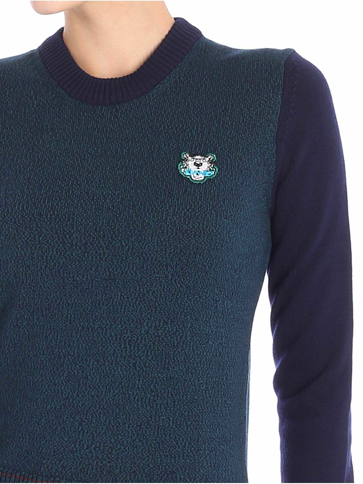 Tiger blue and green logo pullover 2TO51186076 (KENZO / ニット・セーター・カーディガン ) | KENZO (ケンゾー)(3)