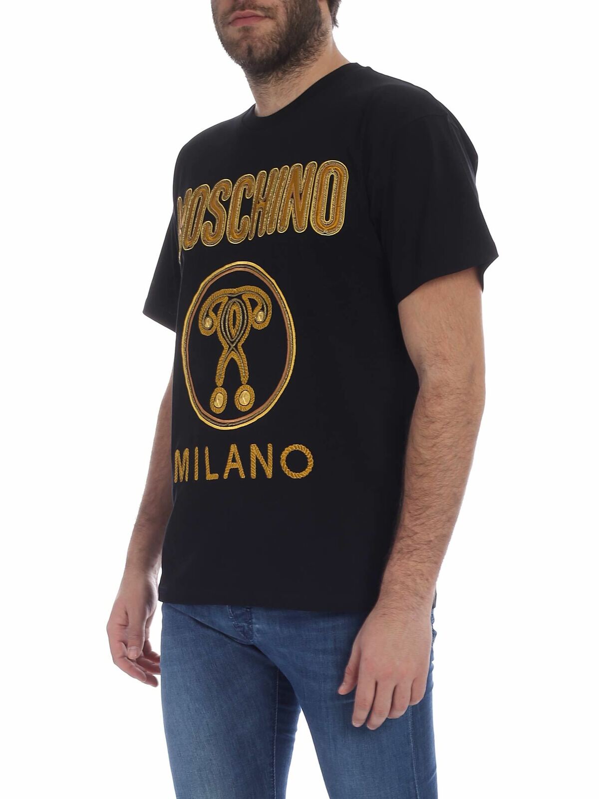 Moschino Double Question black t-shirt 071002401555 (MOSCHINO / Tシャツ・カットソー ) | MOSCHINO (モスキーノ)(1)