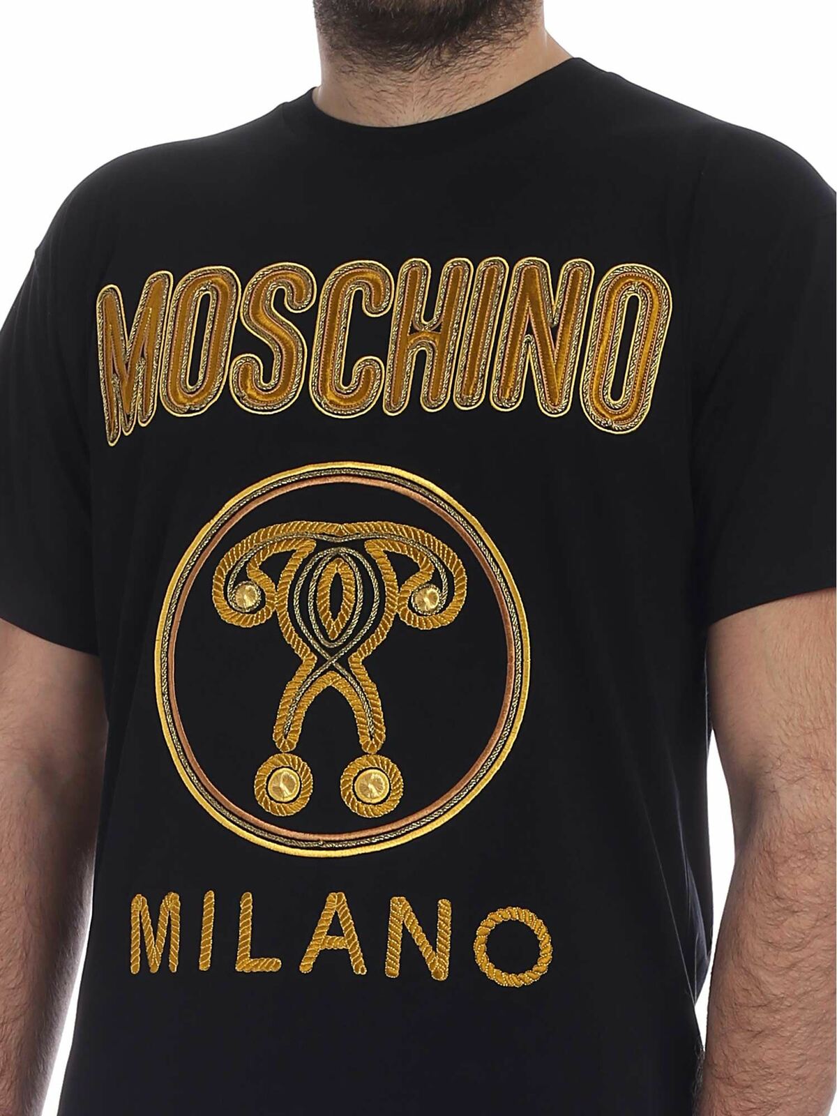 Moschino Double Question black t-shirt 071002401555 (MOSCHINO / Tシャツ・カットソー ) | MOSCHINO (モスキーノ)(3)