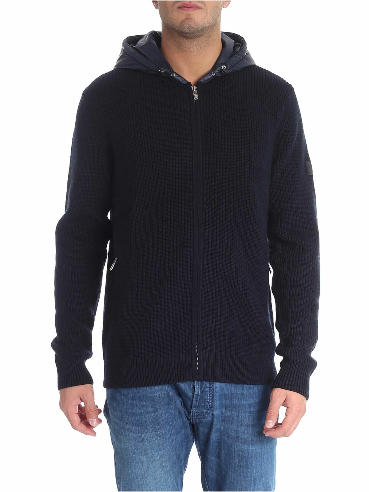 Blue pure blue merino wool cardigan 655021582399690 (KARL LAGERFELD / ニット・セーター・カーディガン ) | KARL LAGERFELD (カール・ラガーフェルド)