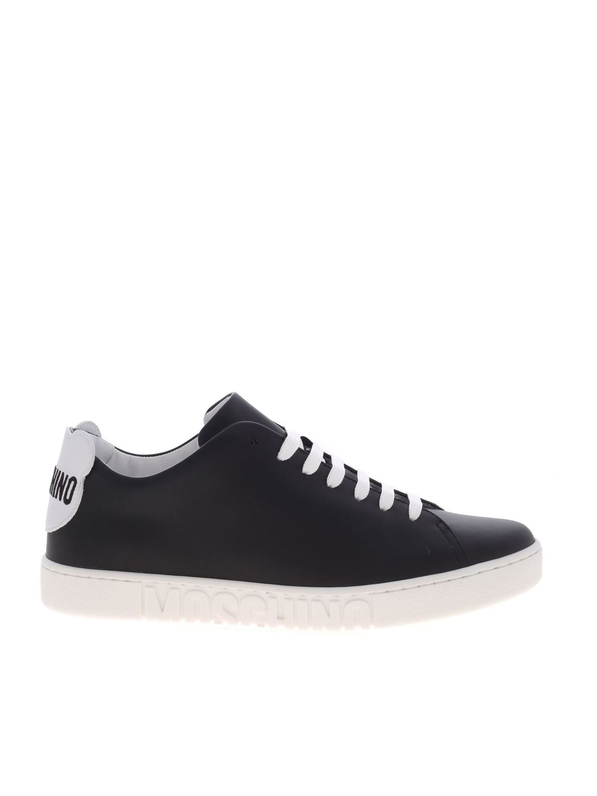 Teddy logo and patch sneakers in black MB15022G1AGA100A (MOSCHINO / スニーカー ) | MOSCHINO (モスキーノ)