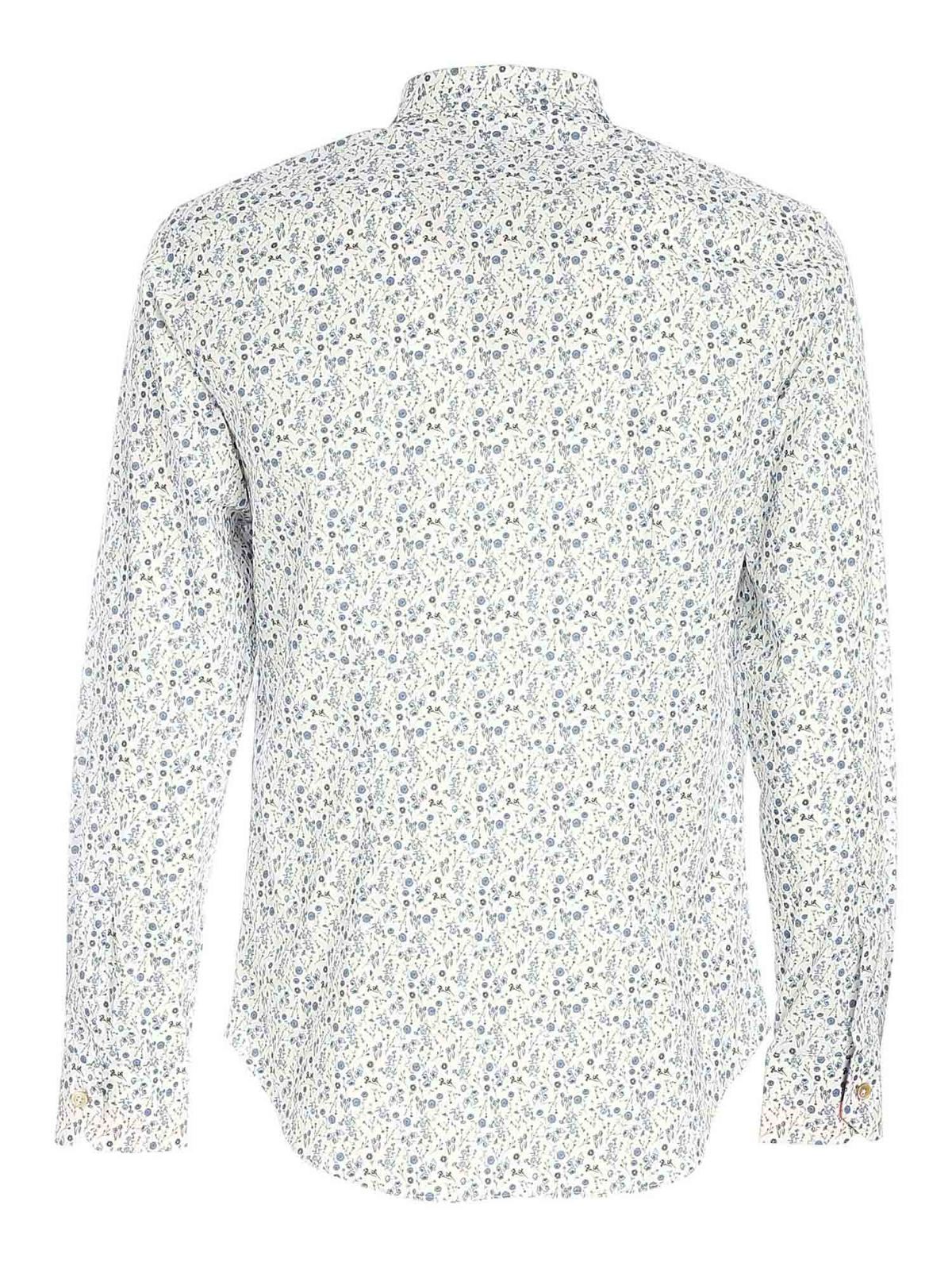 Flower print shirt in white M1R006LF0133901 (Paul Smith / シャツ・ブラウス ) | Paul Smith (ポール・スミス)(1)