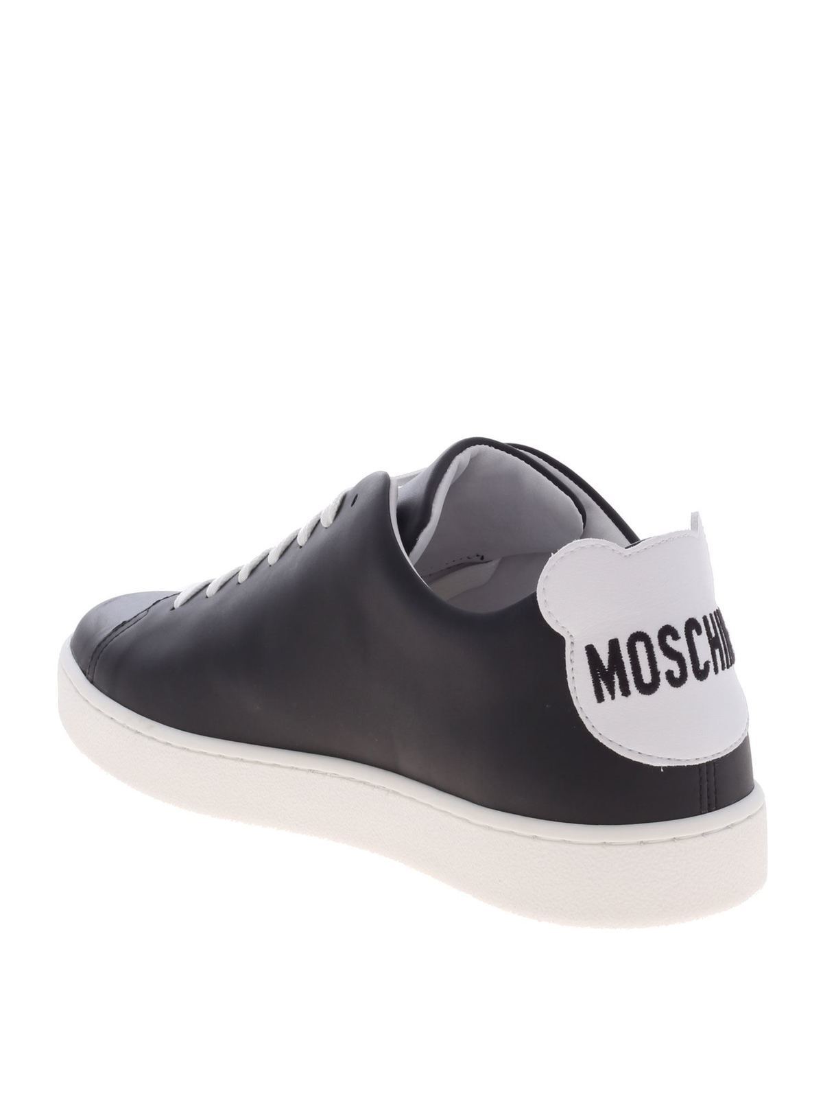 Teddy logo and patch sneakers in black MB15022G1AGA100A (MOSCHINO / スニーカー ) | MOSCHINO (モスキーノ)(3)