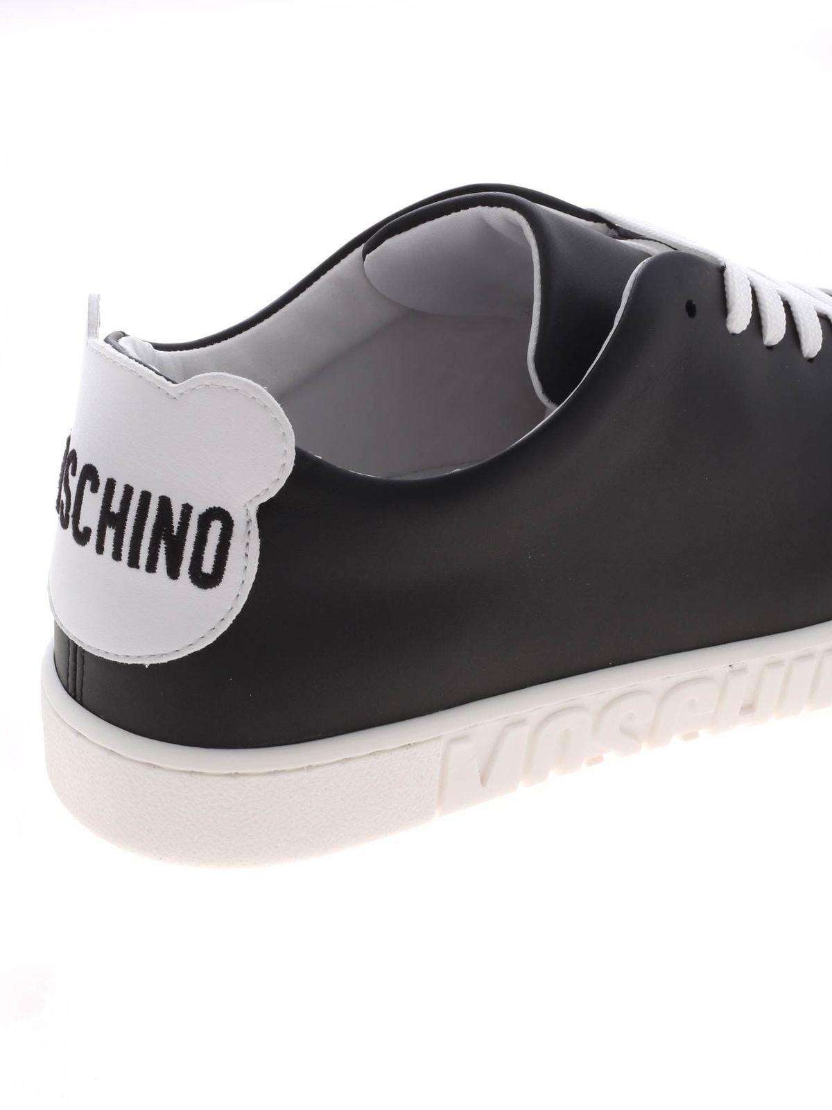 Teddy logo and patch sneakers in black MB15022G1AGA100A (MOSCHINO / スニーカー ) | MOSCHINO (モスキーノ)(4)