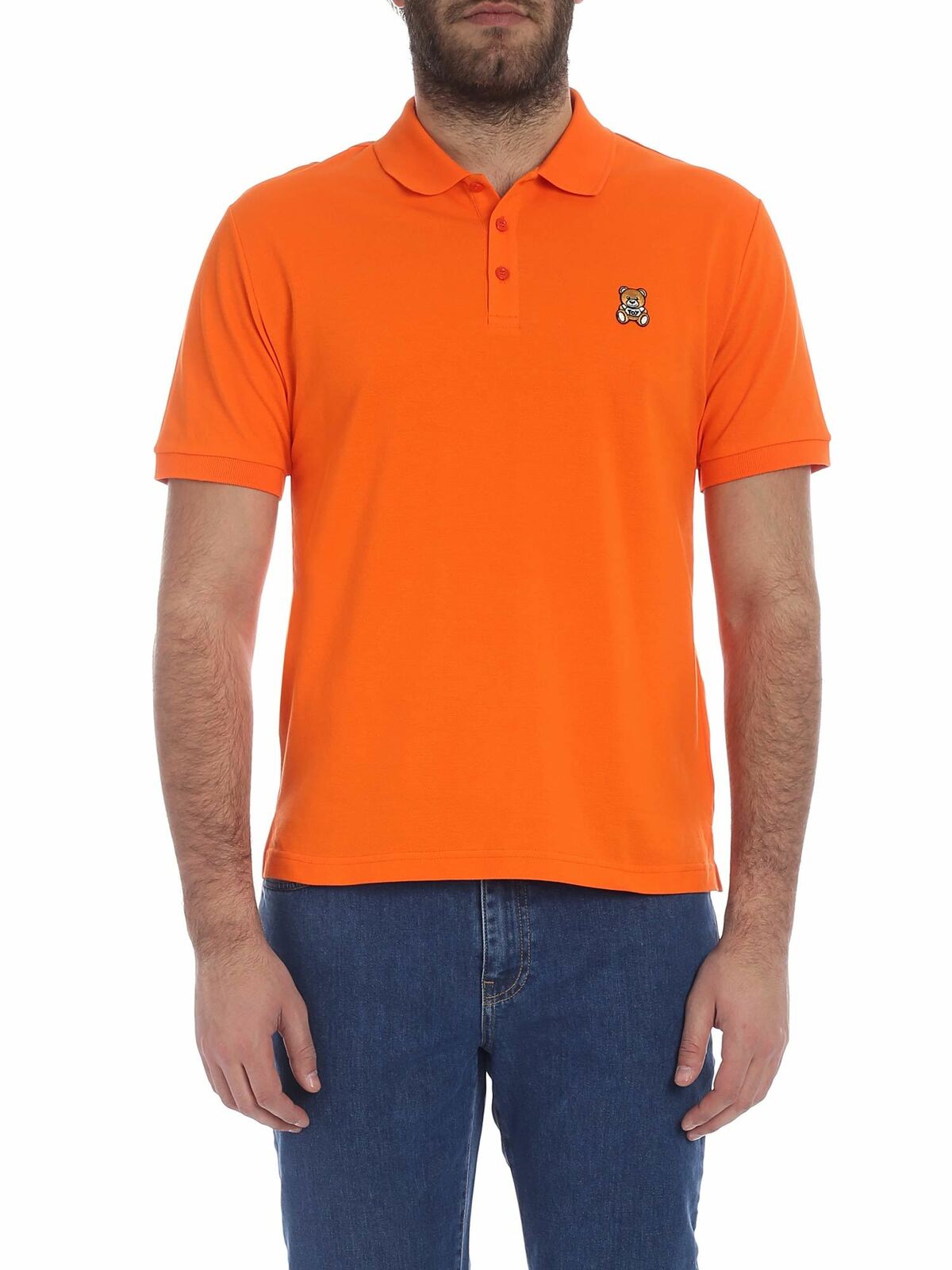 Orange polo with Moschino Teddy Bear 120302421064 (MOSCHINO / ポロシャツ ) | MOSCHINO (モスキーノ)