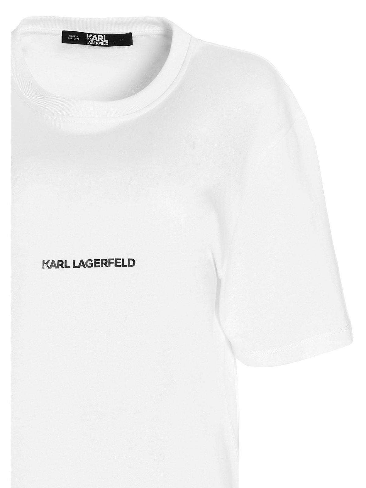 Logo print T-shirt in white 211U1700100 (KARL LAGERFELD / Tシャツ・カットソー ) | KARL LAGERFELD (カール・ラガーフェルド)(2)
