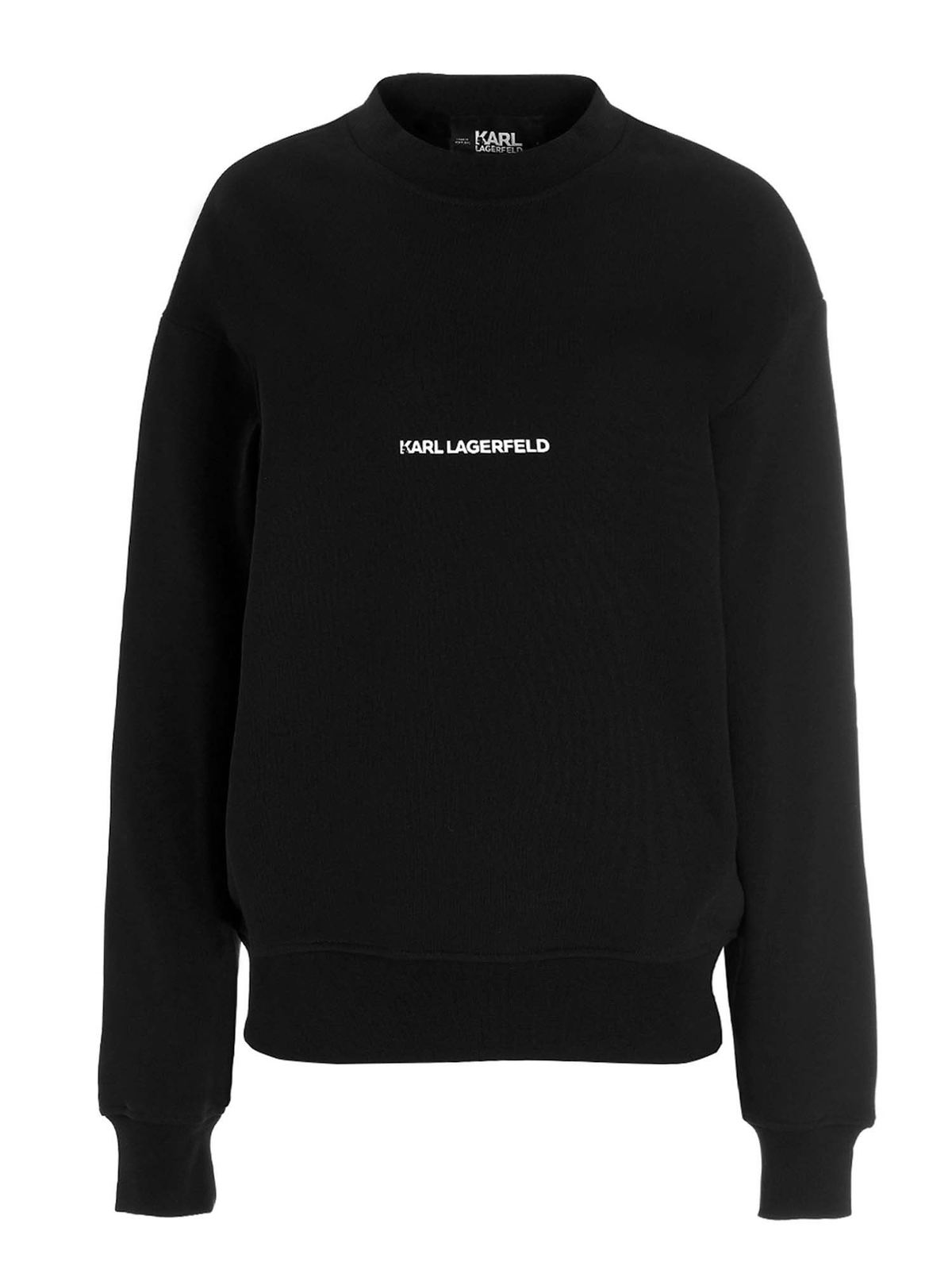 Logo print sweatshirt in black 211U1800999 (KARL LAGERFELD / スウェット・フーディー ) | KARL LAGERFELD (カール・ラガーフェルド)