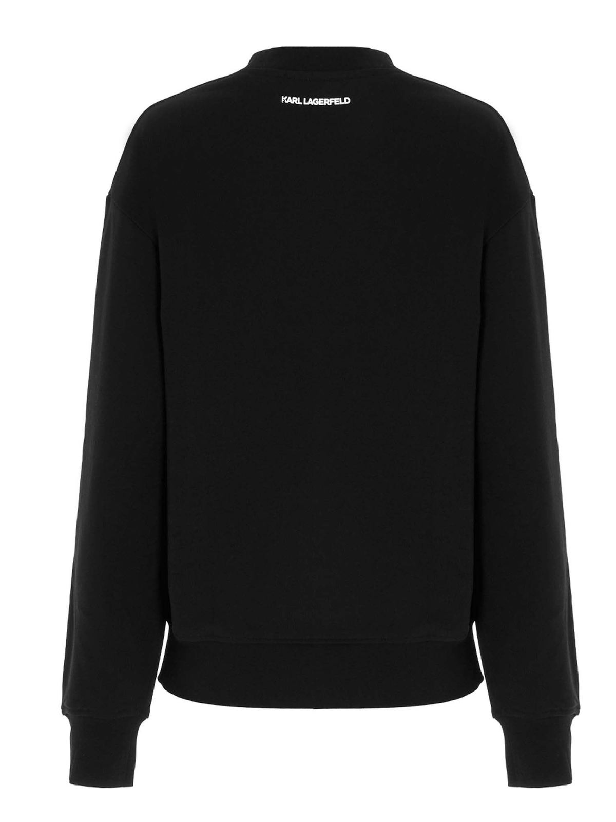 Logo print sweatshirt in black 211U1800999 (KARL LAGERFELD / スウェット・フーディー ) | KARL LAGERFELD (カール・ラガーフェルド)(1)