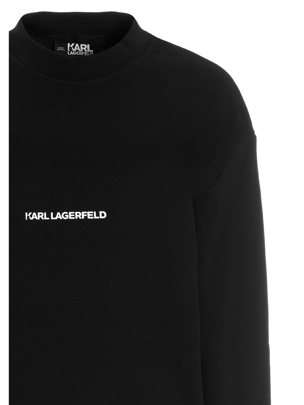 Logo print sweatshirt in black 211U1800999 (KARL LAGERFELD / スウェット・フーディー ) | KARL LAGERFELD (カール・ラガーフェルド)(2)