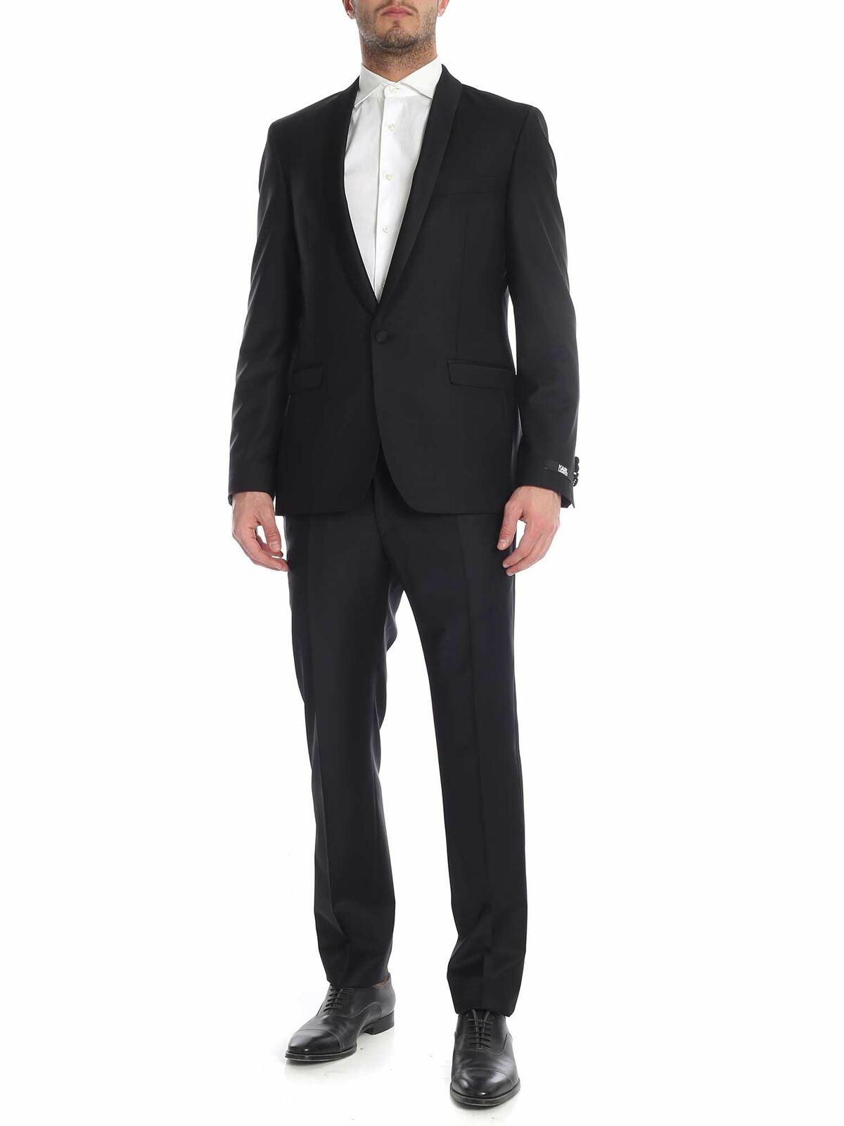 Single-breasted jacket with shiny lapels 155225500096990 (KARL LAGERFELD / スーツ・ジャケット ) | KARL LAGERFELD (カール・ラガーフェルド)(4)