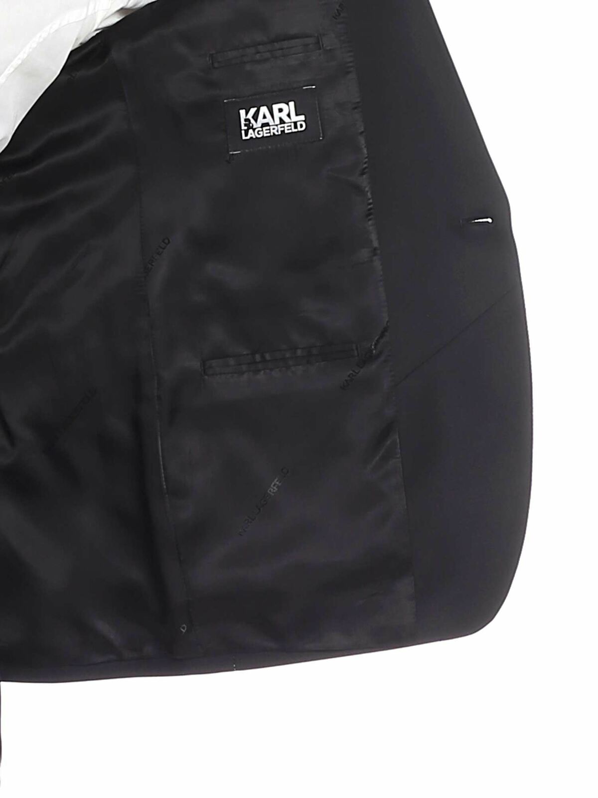 Single-breasted jacket with shiny lapels 155225500096990 (KARL LAGERFELD / スーツ・ジャケット ) | KARL LAGERFELD (カール・ラガーフェルド)(5)