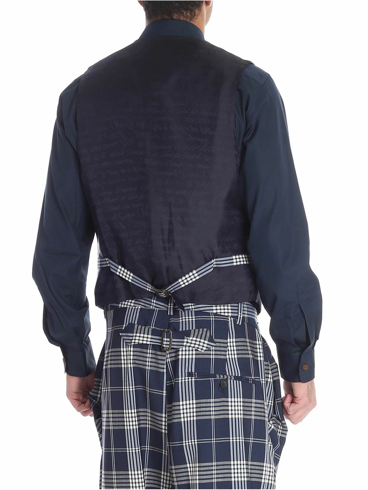 Check blue wool vest S25FB0067S49279002F (Vivienne Westwood / カジュアルジャケット・ベスト ) | Vivienne Westwood (ヴィヴィアン・ウェストウッド)(2)