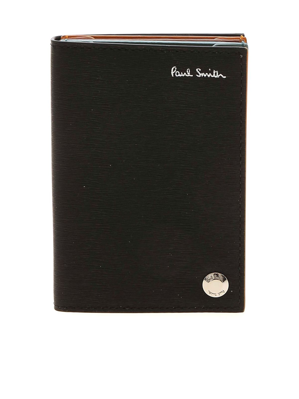 Branded card holder in black M1A6341FSTRGS78A (Paul Smith / 財布・カードケース ) | Paul Smith (ポール・スミス)