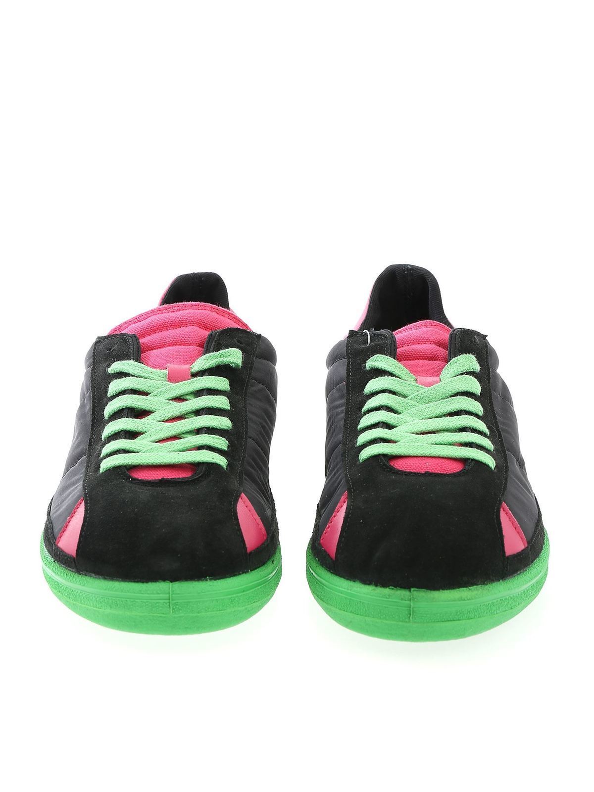 Sneakers in black fuchsia and green S286012 (Comme Des Garçons SHIRT / スニーカー ) | Comme Des Garçons SHIRT (コムデギャルソン シャツ)(2)