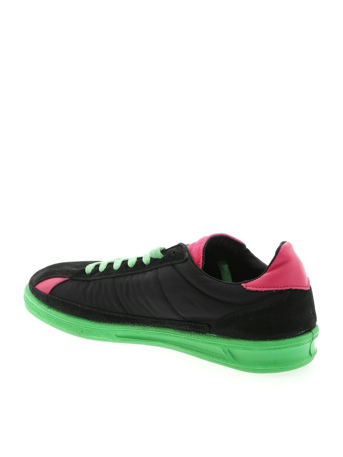 Sneakers in black fuchsia and green S286012 (Comme Des Garçons SHIRT / スニーカー ) | Comme Des Garçons SHIRT (コムデギャルソン シャツ)(3)