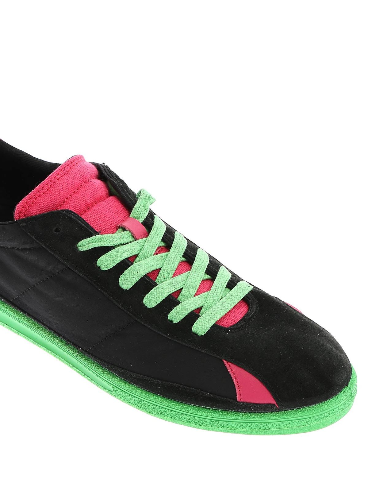 Sneakers in black fuchsia and green S286012 (Comme Des Garçons SHIRT / スニーカー ) | Comme Des Garçons SHIRT (コムデギャルソン シャツ)(4)