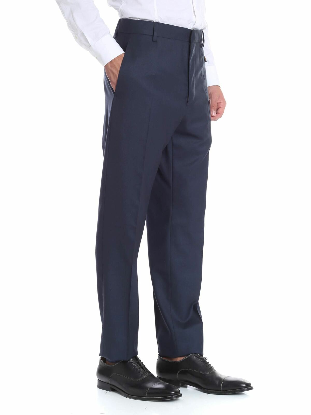 Blue trousers with tailored pleat S25KA0544S47883524 (Vivienne Westwood / パンツ ) | Vivienne Westwood (ヴィヴィアン・ウェストウッド)(1)