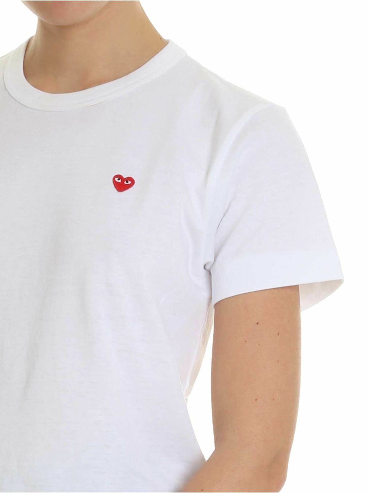 White t-shirt with red heart AZT1990512 (PLAY Comme Des Garçons / Tシャツ・カットソー ) | PLAY Comme Des Garçons (プレイ コムデギャルソン)(3)