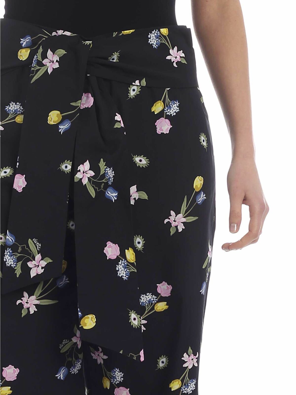 Omega wide trousers in blue with flowers 91VV41578 (VIVETTA / パンツ ) | VIVETTA (ヴィヴェッタ)(3)