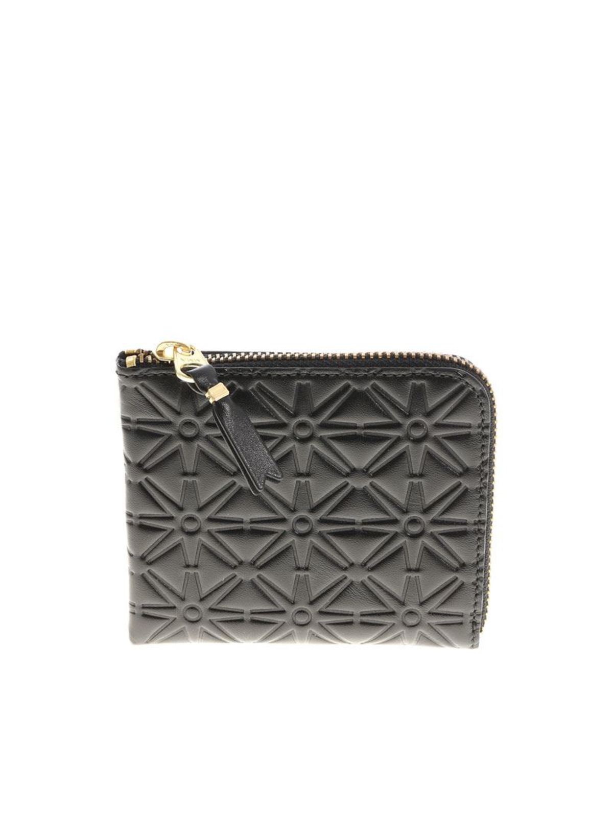 Black embossed leather purse SA310EABLACK (Comme Des Garçons Wallet / 財布・カードケース ) | Comme Des Garçons Wallet (コムデギャルソン ウォレット)