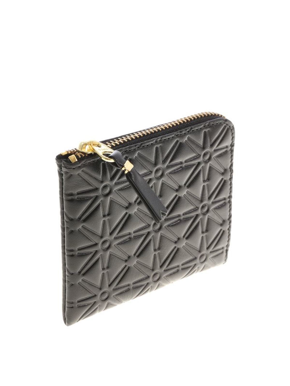 Black embossed leather purse SA310EABLACK (Comme Des Garçons Wallet / 財布・カードケース ) | Comme Des Garçons Wallet (コムデギャルソン ウォレット)(1)