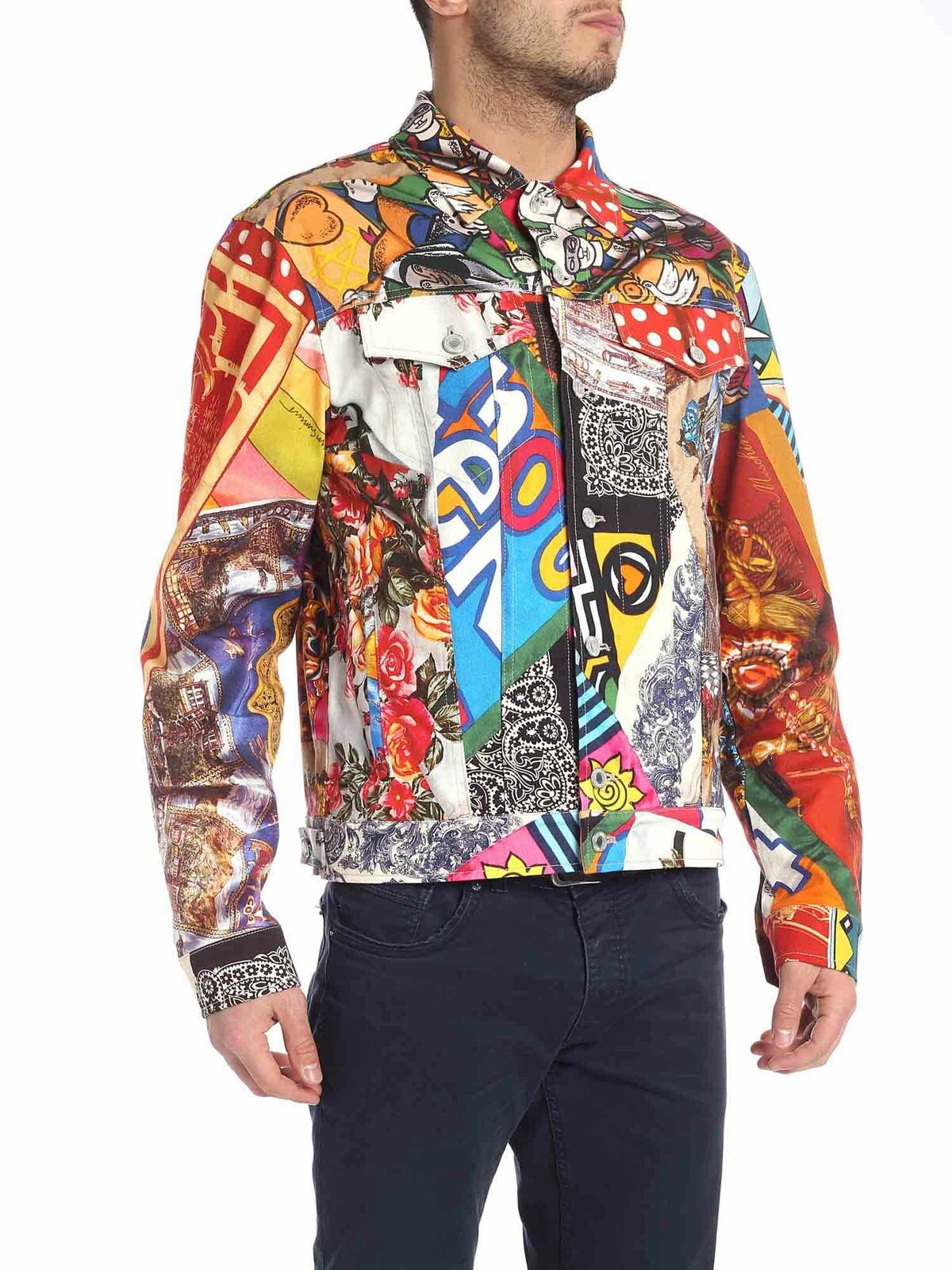 Multicolor jacket with foulard print 062302571888 (MOSCHINO / ジーンズ ) | MOSCHINO (モスキーノ)(1)