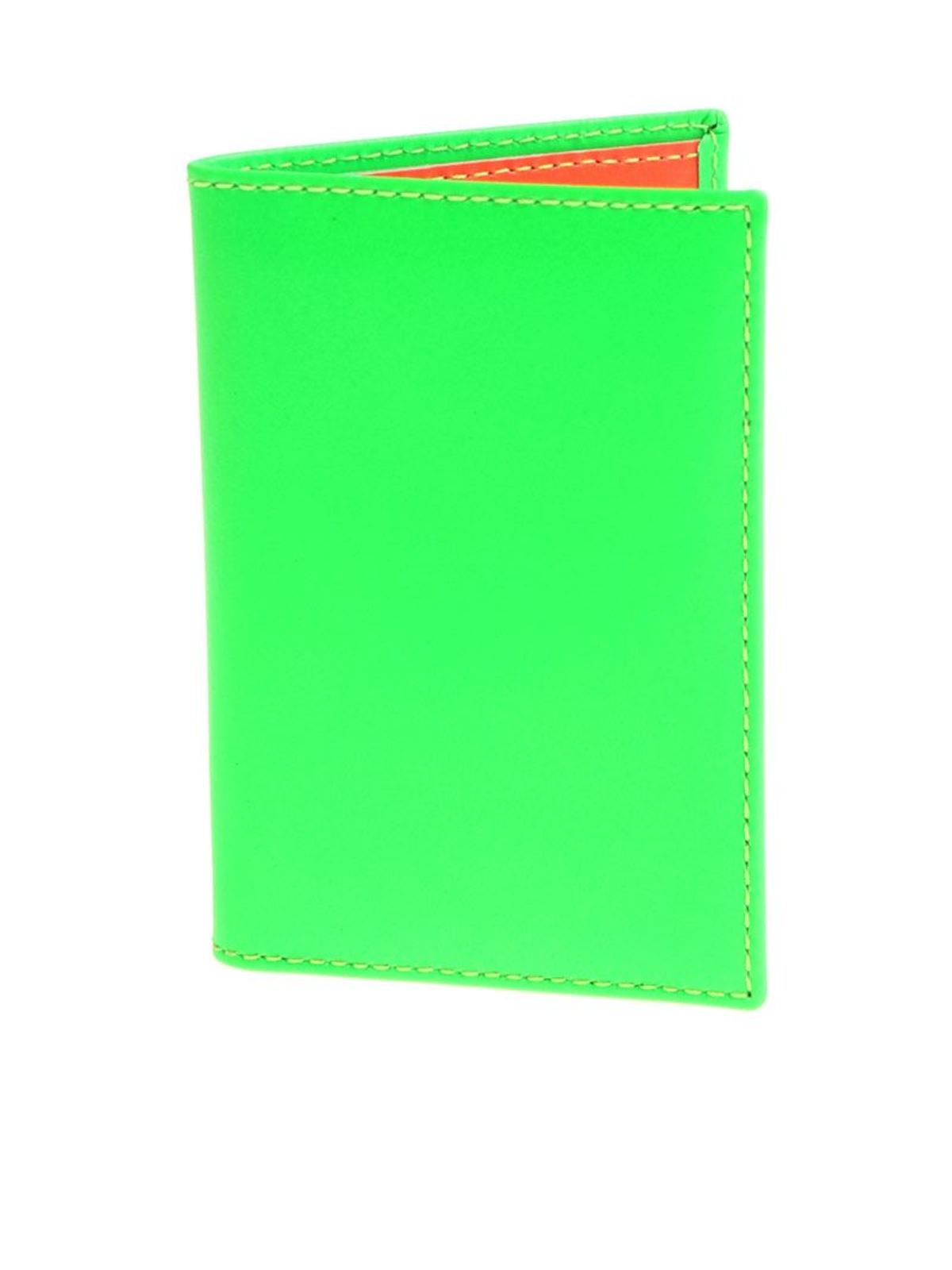 Neon green cards holder SA6400SFGREEN (Comme Des Garçons Wallet / 財布・カードケース ) | Comme Des Garçons Wallet (コムデギャルソン ウォレット)