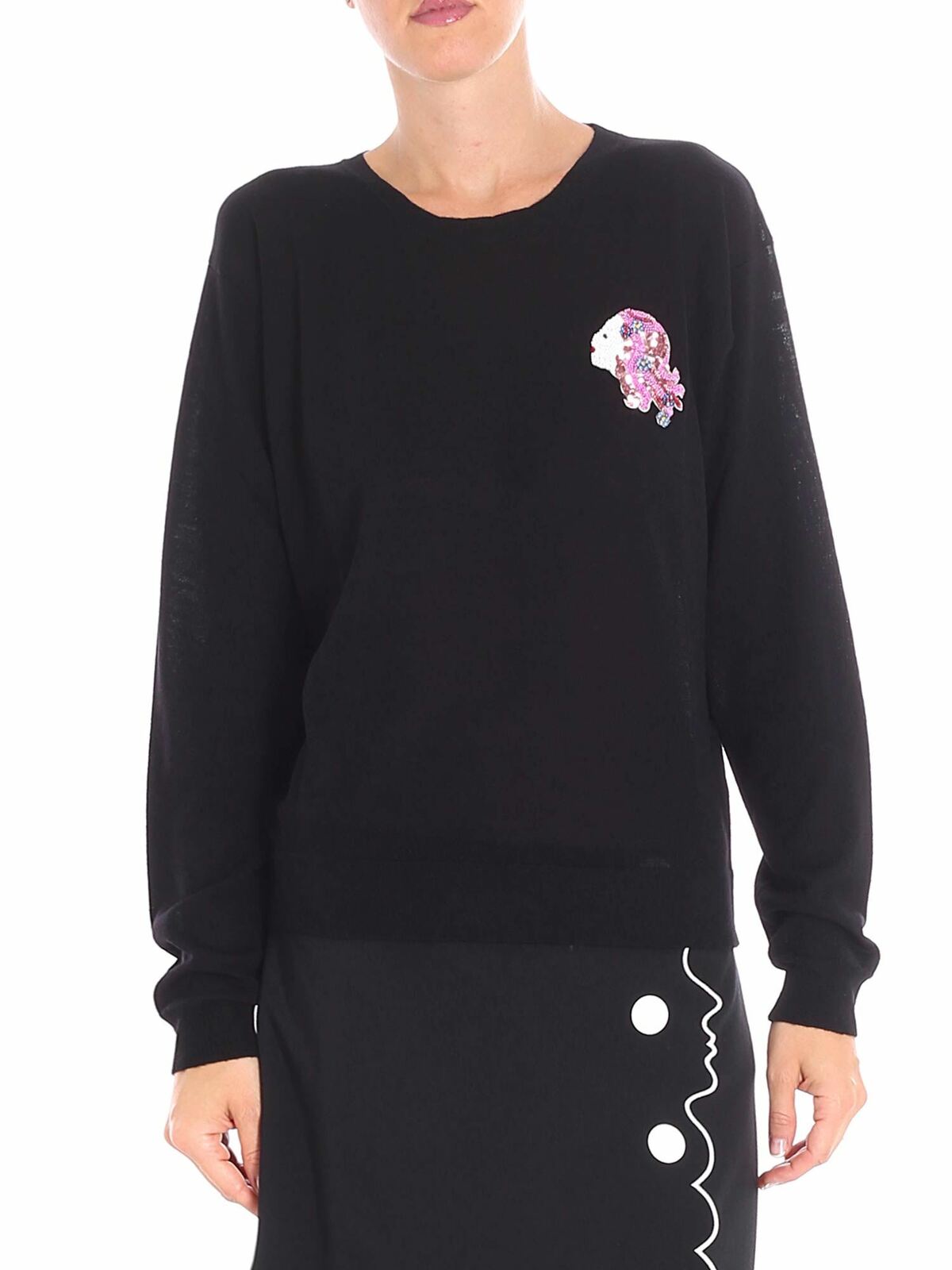 Black Jager sweater with multicolor beads 84VV716999 (VIVETTA / ニット・セーター・カーディガン ) | VIVETTA (ヴィヴェッタ)