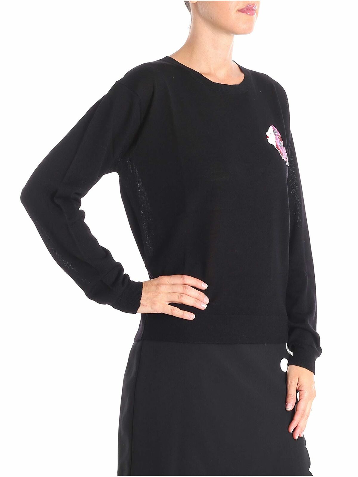 Black Jager sweater with multicolor beads 84VV716999 (VIVETTA / ニット・セーター・カーディガン ) | VIVETTA (ヴィヴェッタ)(1)