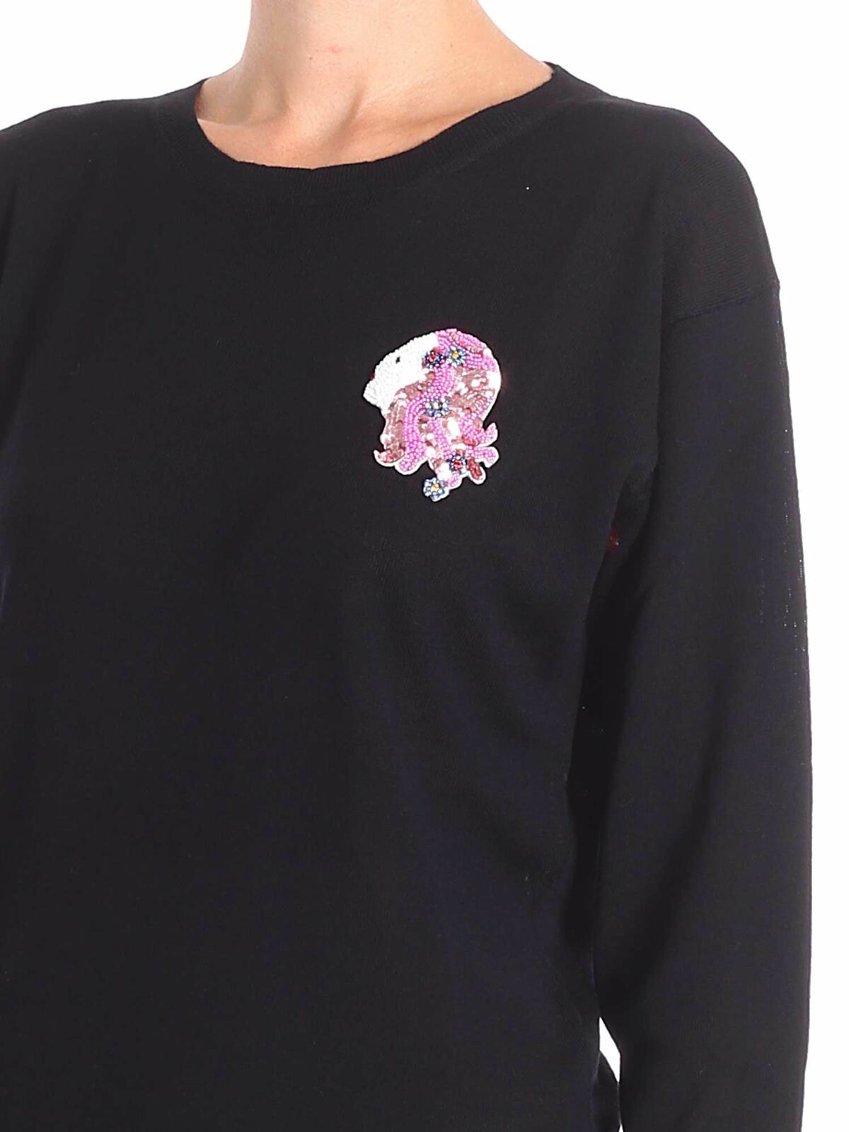 Black Jager sweater with multicolor beads 84VV716999 (VIVETTA / ニット・セーター・カーディガン ) | VIVETTA (ヴィヴェッタ)(3)