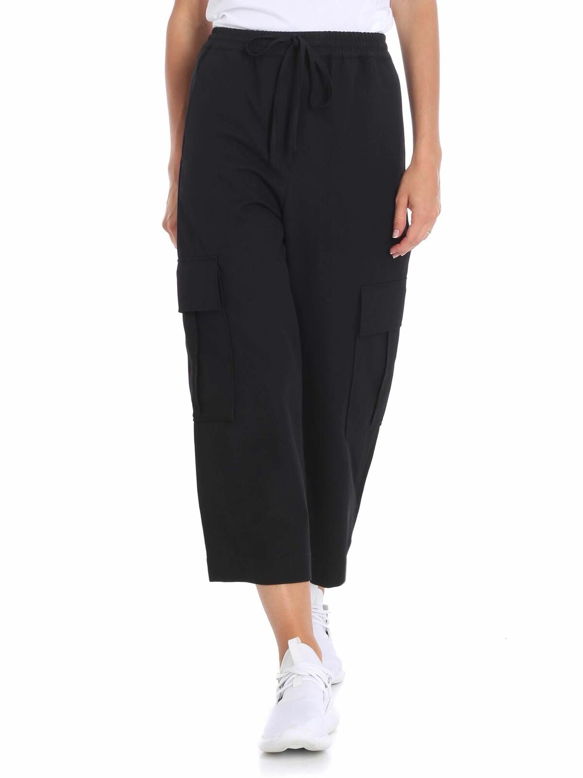 Black crop trousers with pockets 2PA1765AR99 (KENZO / パンツ ) | KENZO (ケンゾー)
