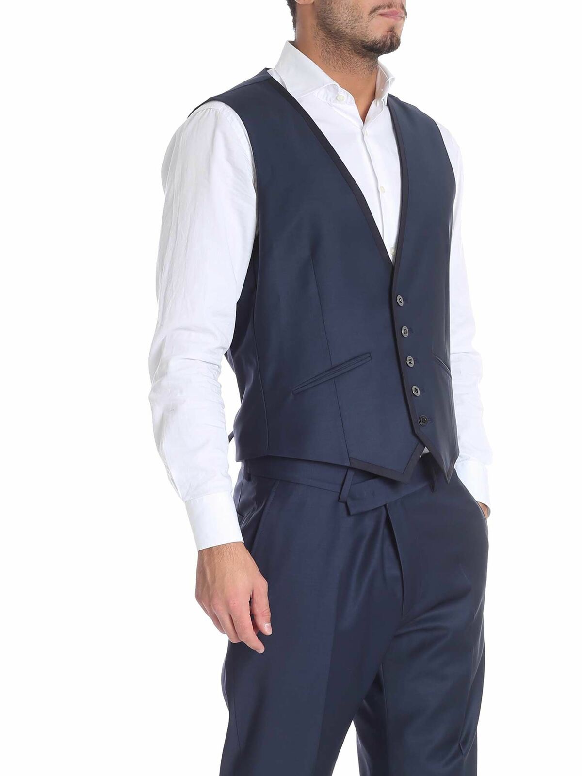 Blue two-button wool dress 115208582096670 (KARL LAGERFELD / スーツ・ジャケット ) | KARL LAGERFELD (カール・ラガーフェルド)(6)