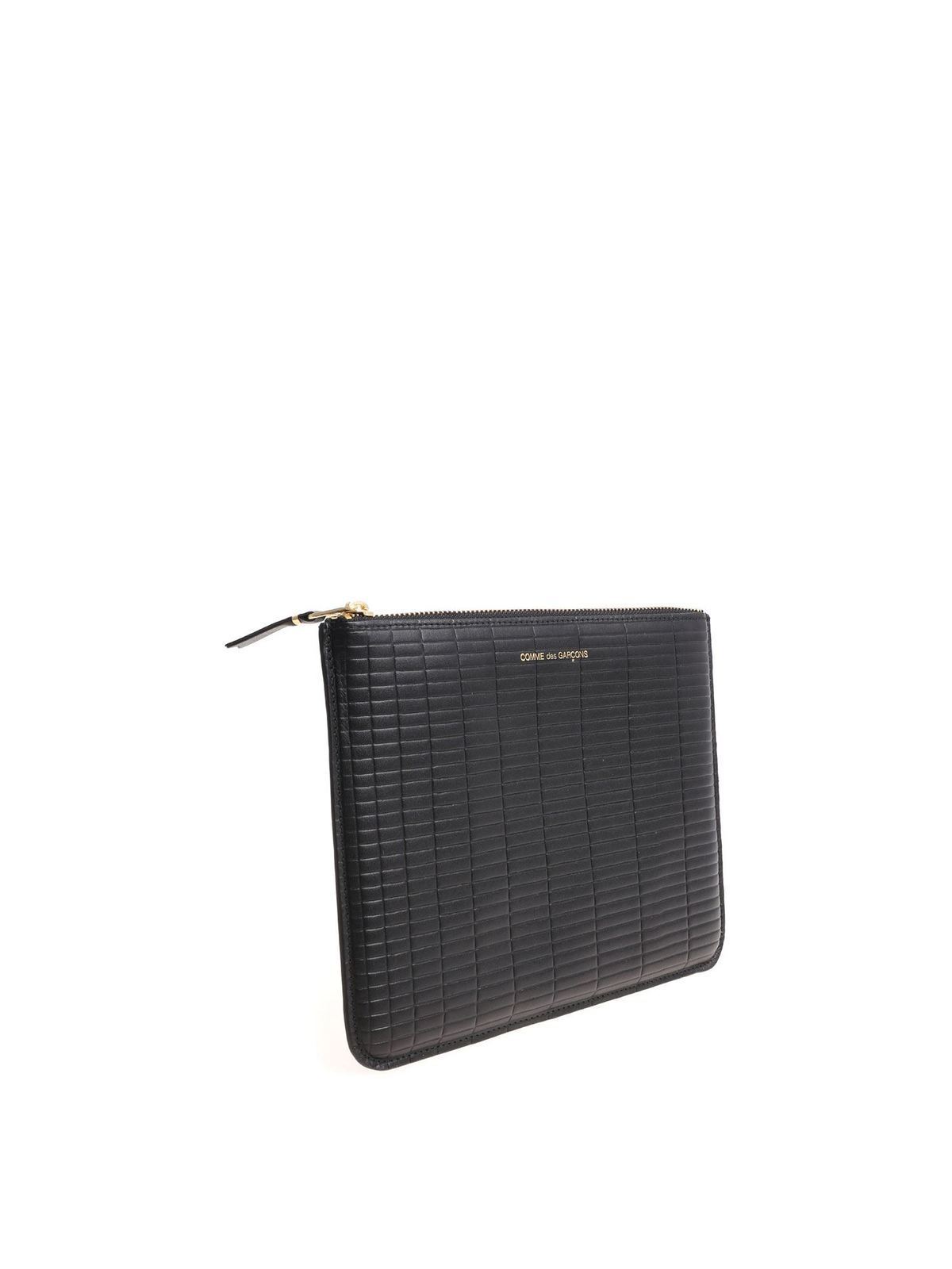 Brick purse in black SA5100BKBLACK (Comme Des Garçons Wallet / 財布・カードケース ) | Comme Des Garçons Wallet (コムデギャルソン ウォレット)(1)