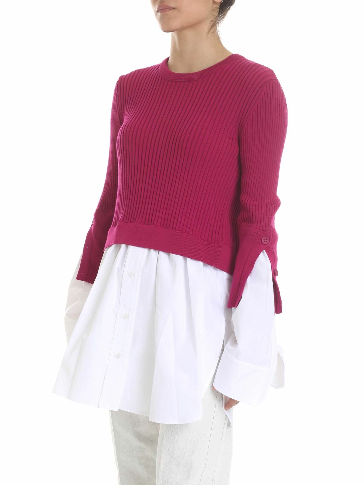 Fuchsia and white shirt pullover 2TO1325AP01 (KENZO / ニット・セーター・カーディガン ) | KENZO (ケンゾー)(1)
