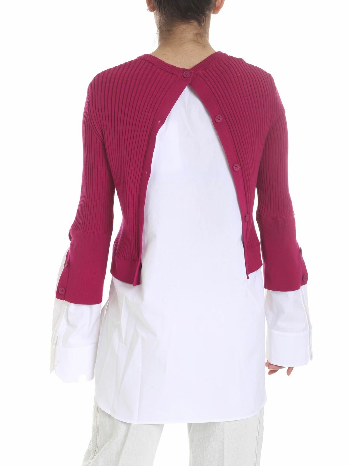 Fuchsia and white shirt pullover 2TO1325AP01 (KENZO / ニット・セーター・カーディガン ) | KENZO (ケンゾー)(2)