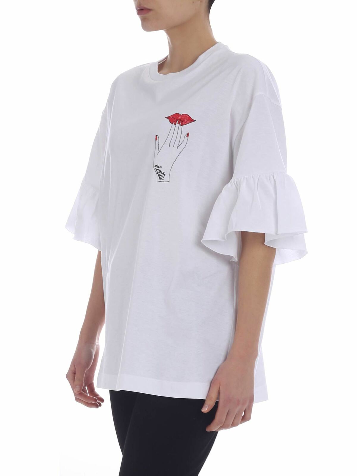 Ivrea t-shirt in white 91VV905001 (VIVETTA / Tシャツ・カットソー ) | VIVETTA (ヴィヴェッタ)(1)