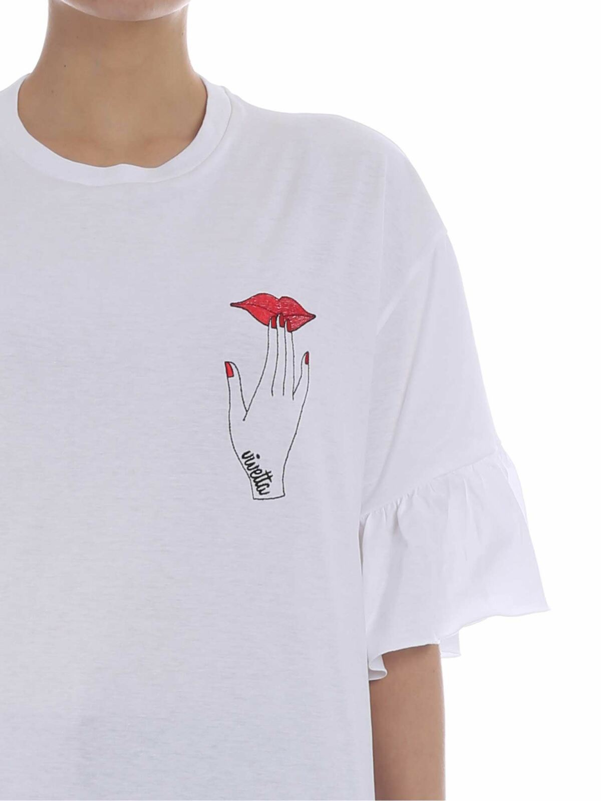 Ivrea t-shirt in white 91VV905001 (VIVETTA / Tシャツ・カットソー ) | VIVETTA (ヴィヴェッタ)(3)