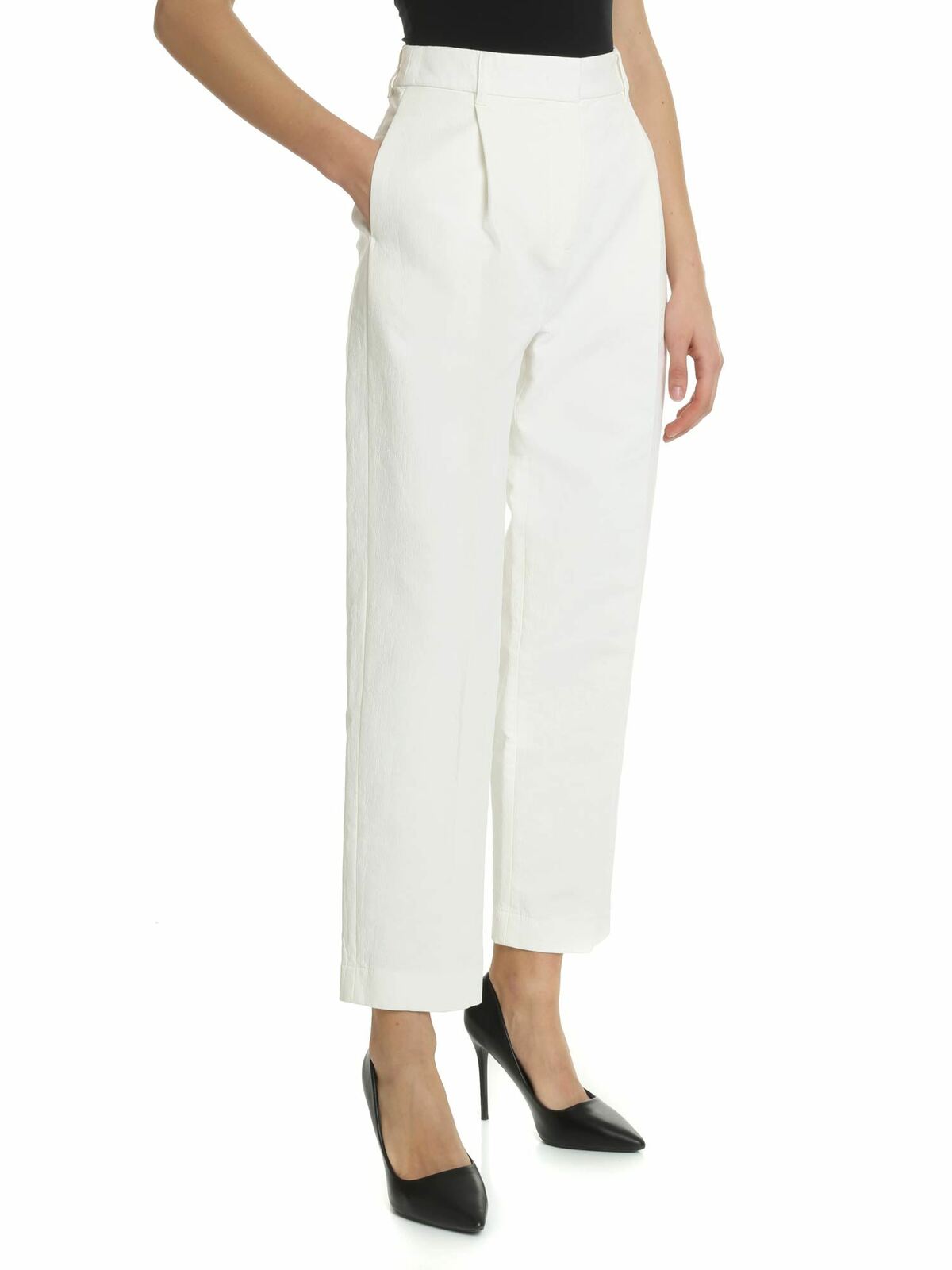 White jeans with front pleats CHS19SDP15163106 (See By Chloé / ジーンズ ) | See By Chloé (シーバイクロエ)(1)