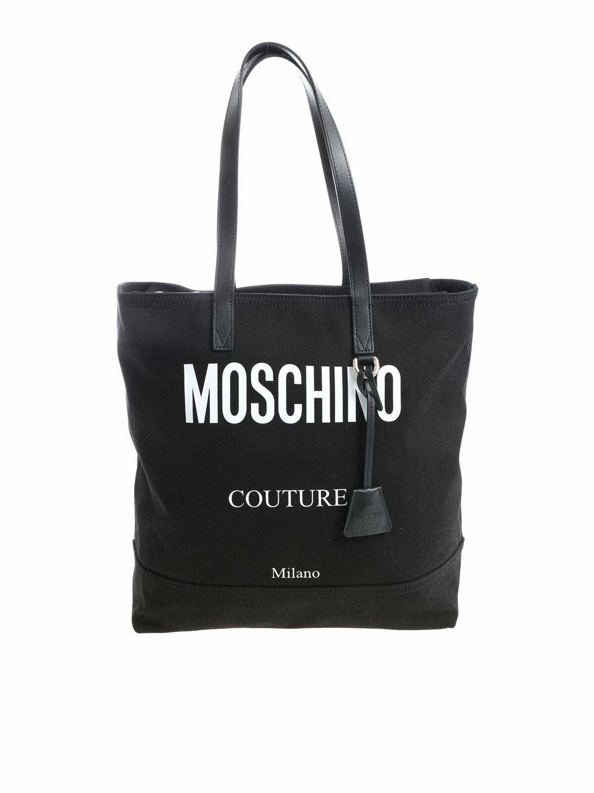 Black fabric shopper with logo 742382031555 (MOSCHINO / トートバッグ ) | MOSCHINO (モスキーノ)