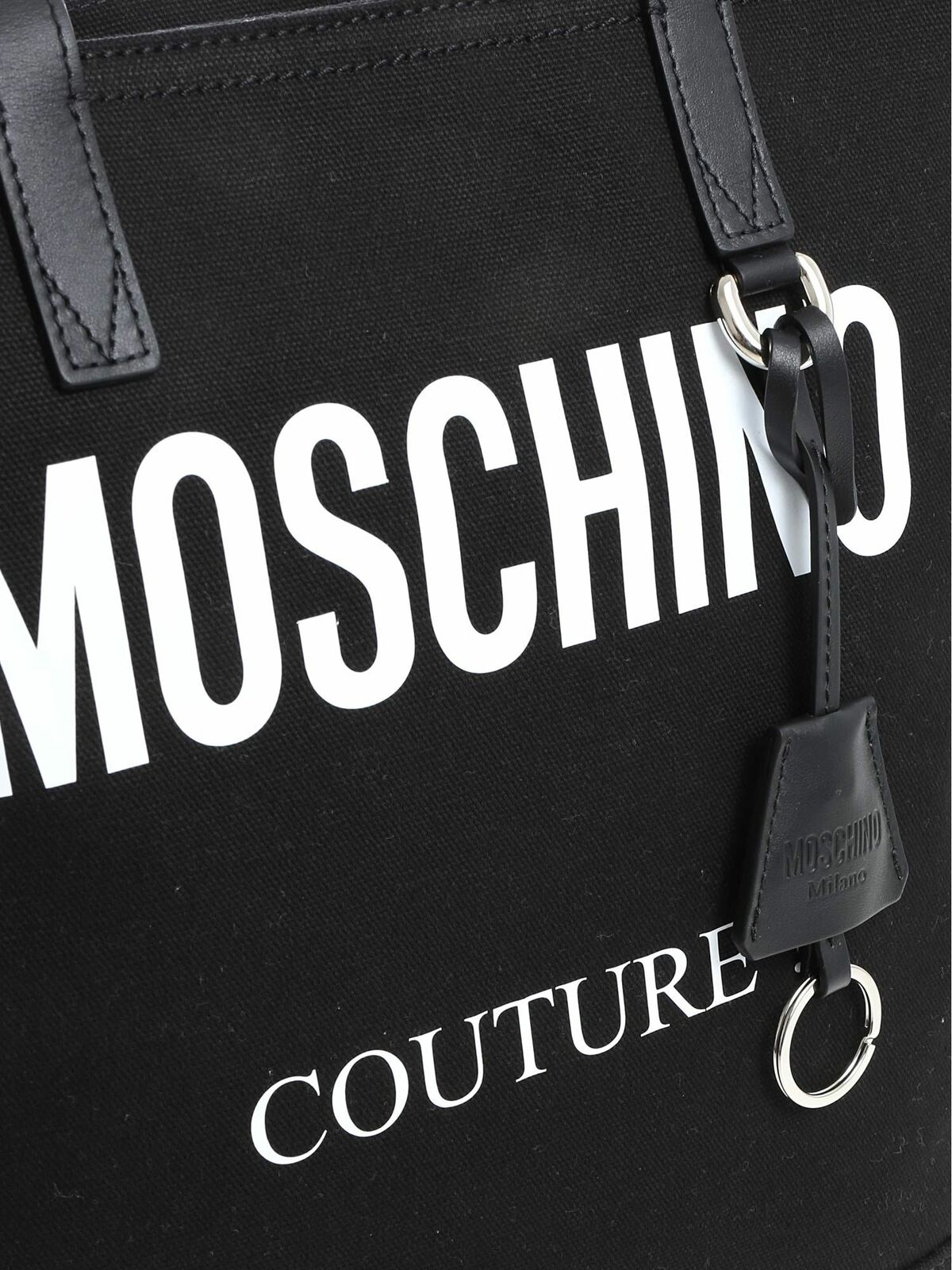 Black fabric shopper with logo 742382031555 (MOSCHINO / トートバッグ ) | MOSCHINO (モスキーノ)(3)