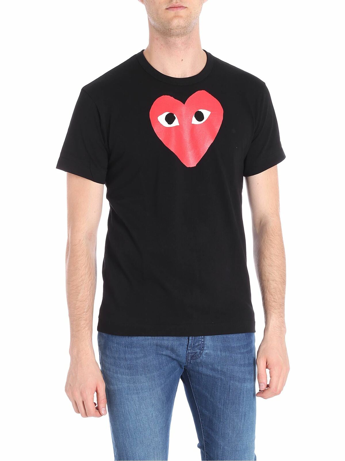 Black red Heart T-shirt AZT1120511 (PLAY Comme Des Garçons / Tシャツ・カットソー ) | PLAY Comme Des Garçons (プレイ コムデギャルソン)