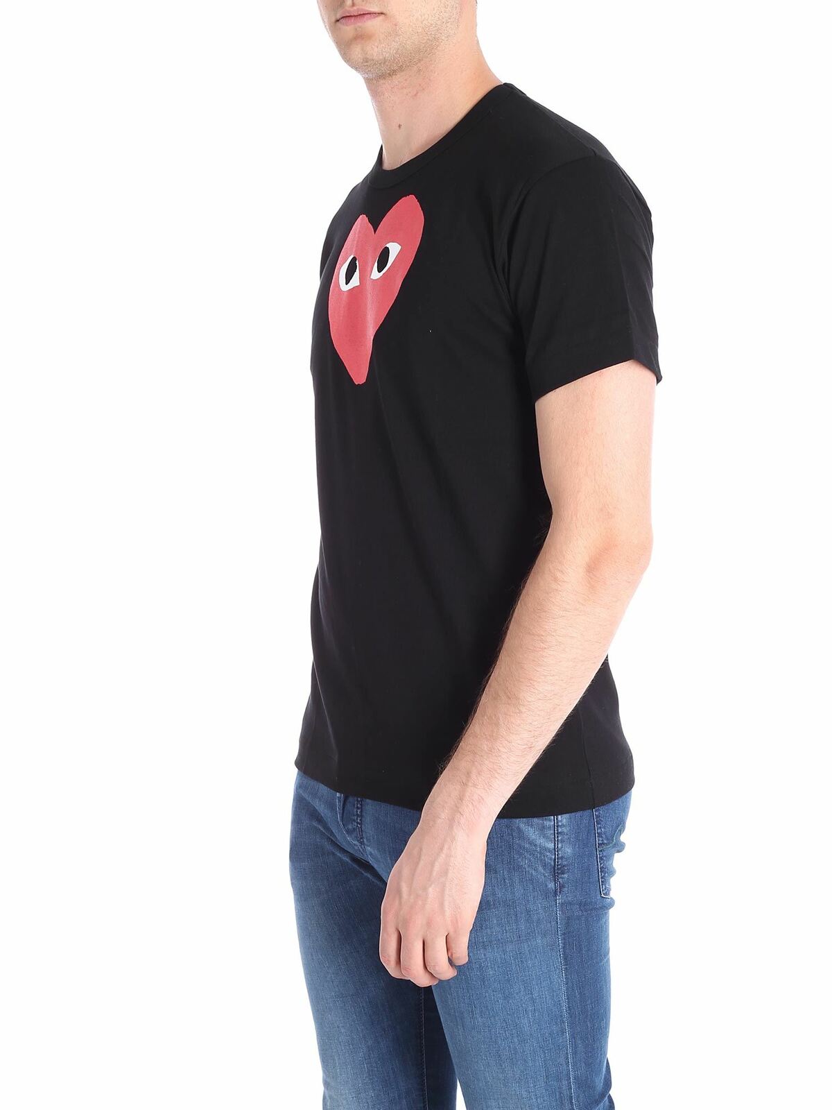 Black red Heart T-shirt AZT1120511 (PLAY Comme Des Garçons / Tシャツ・カットソー ) | PLAY Comme Des Garçons (プレイ コムデギャルソン)(1)