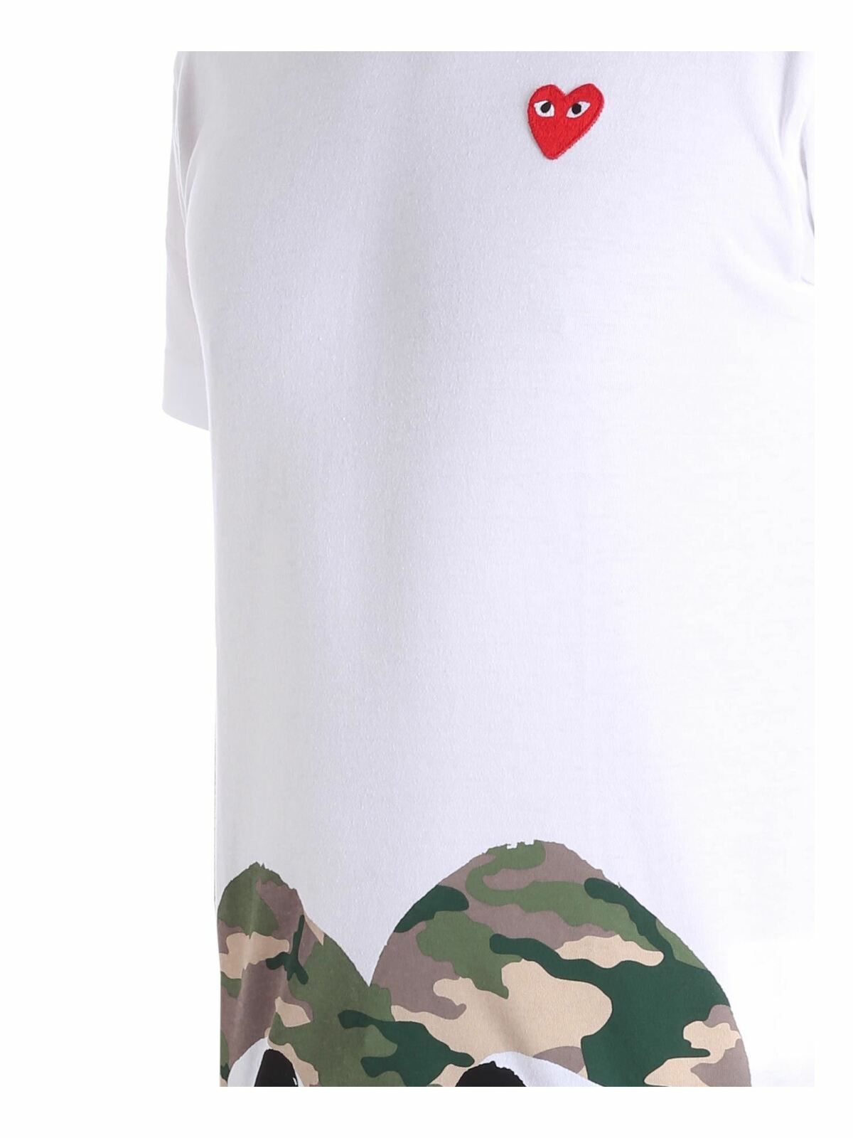 White camouflage heart print t-shirt AZT2440511 (PLAY Comme Des Garçons / Tシャツ・カットソー ) | PLAY Comme Des Garçons (プレイ コムデギャルソン)(3)