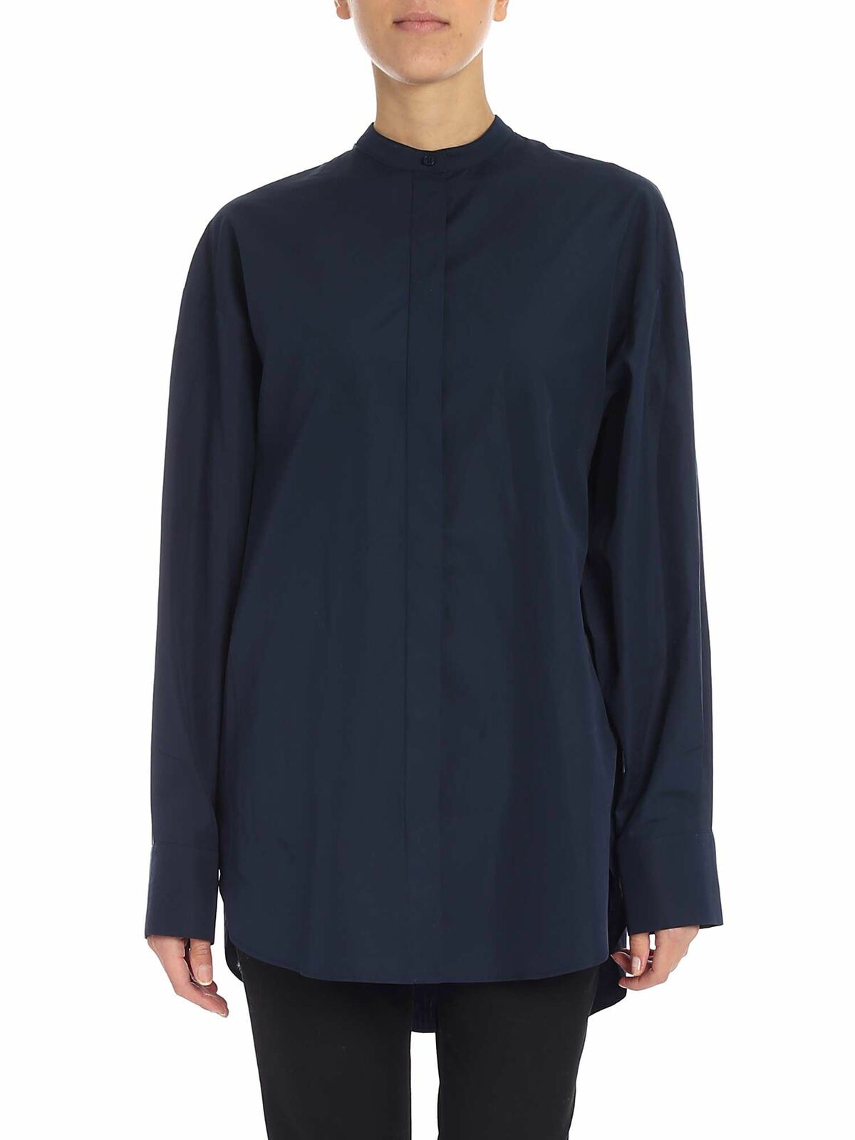Blue shirt with Mandarin collar 1CH1895HP76 (KENZO / シャツ・ブラウス ) | KENZO (ケンゾー)(4)